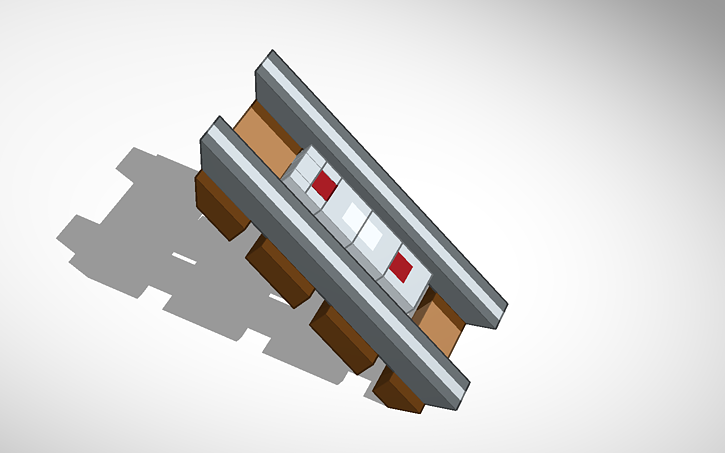 3D design MINECRAFT: Minecart Detector Rail ( Ramp, Unpowered, oCd ...