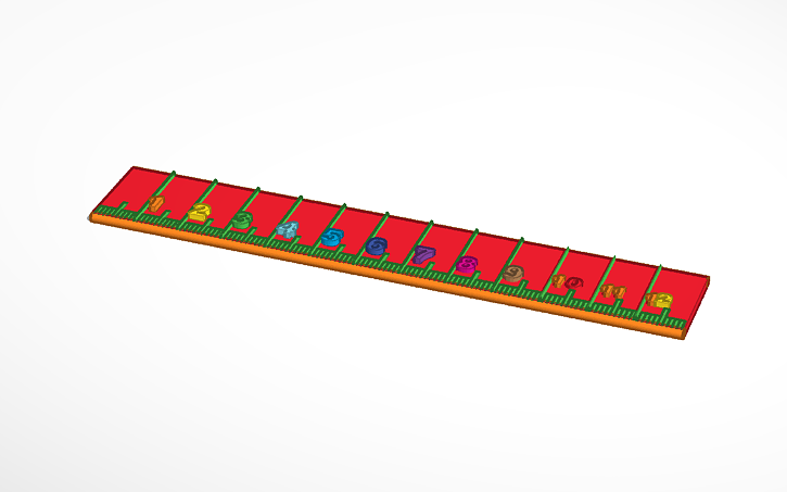 3D design Ruler Expanded - Tinkercad