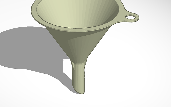 Lab Funnel Cad Model 3D design funnel - Tinkercad