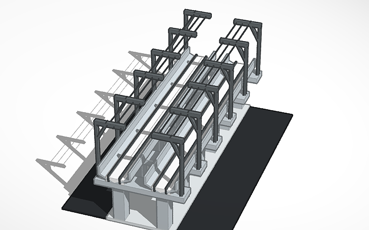 3D design METRO TRAIN BRIDGE - Tinkercad