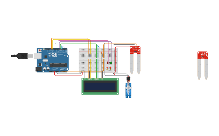 Circuit design SOIL MOISTURE SENSOR - Tinkercad