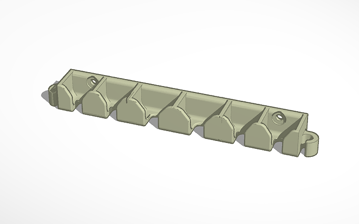 3D design Desk edge wire holder - Tinkercad