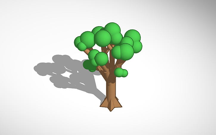 3D design sorta realistic tree - Tinkercad