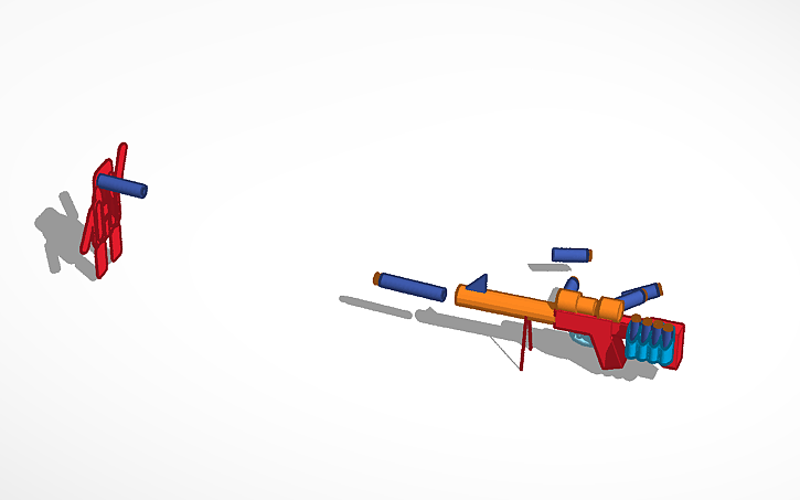 3d Design Nerf Gun Fight Tinkercad