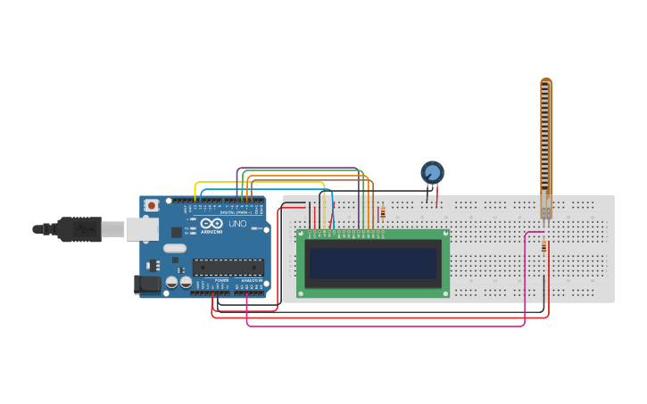 Circuit design FLEX SENSOR - Tinkercad