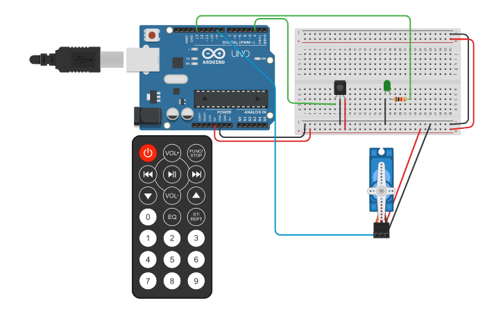 Circuit design IR Sensor - Tinkercad