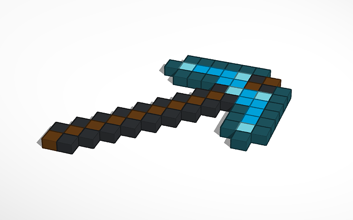 3D design Minecraft Pickaxe | Tinkercad