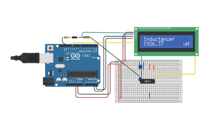 Circuit design inductance_meter - Tinkercad