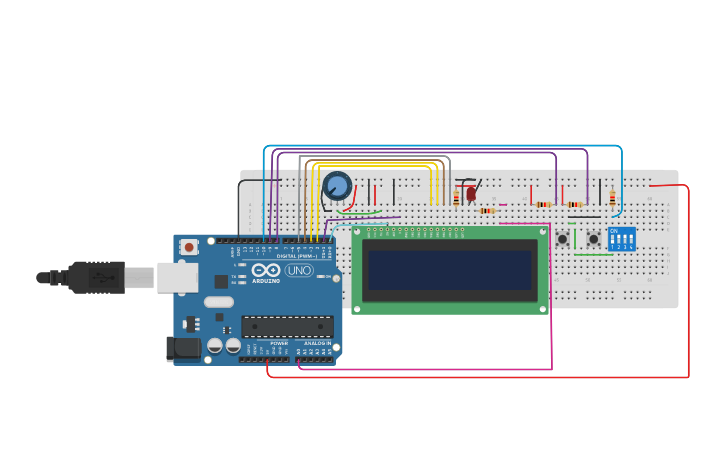Circuit design /Reloj LCD Digital Con Alarma Arduino Y Tinkercad ...