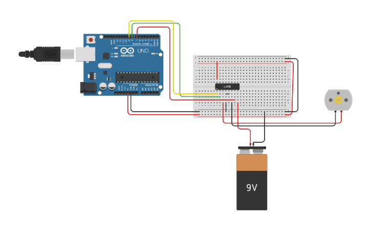 Circuit design Speed controller - Tinkercad