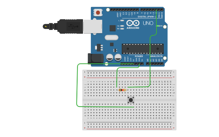 Circuit design Button Sketch - Tinkercad