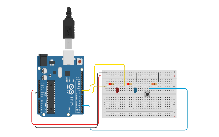 Circuit design Aduino Practical | Tinkercad