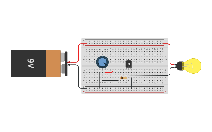 Circuit Design Transistor - Tinkercad