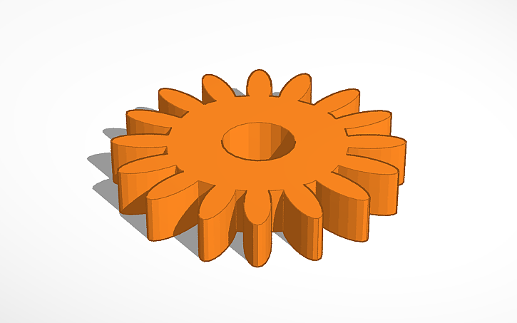 3D design Kugghjul - Tinkercad