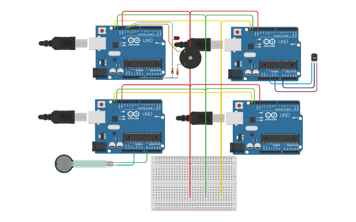Circuit design I2C - Tinkercad