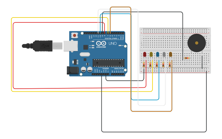 Circuit design Tugas Modul 2 Metode 1 - Tinkercad
