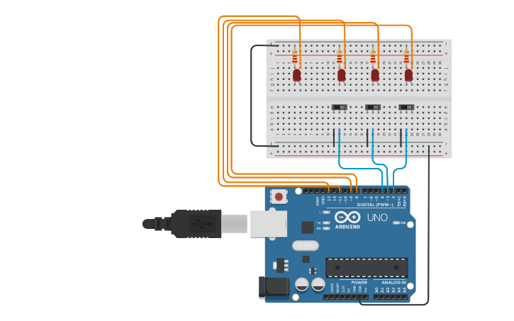 Circuit design Improved Really Universal Logic Table Example | Tinkercad