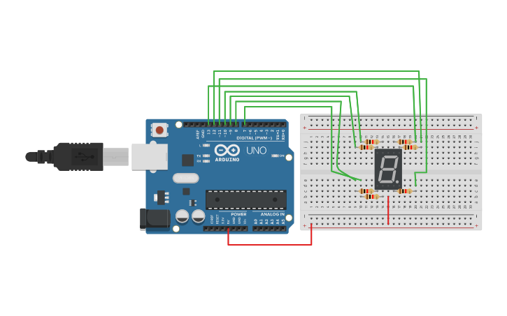 Circuit Design Led 7s Tinkercad 7344