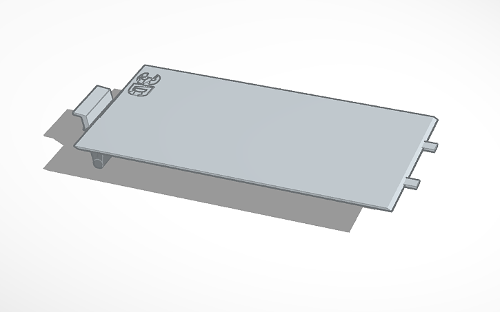 3D design Remote control battery cover - Tinkercad