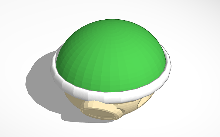 3D design Super Mario shell Green | Tinkercad