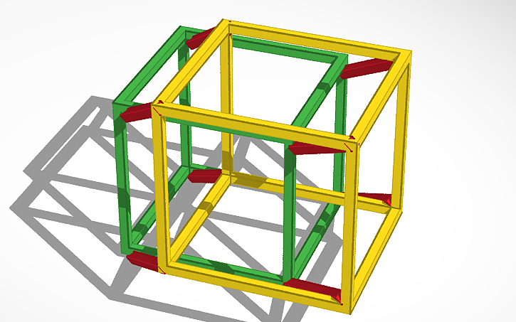 3D design 4d cube - Tinkercad