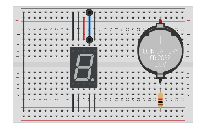 Circuit design 7 Segment Display - Tinkercad