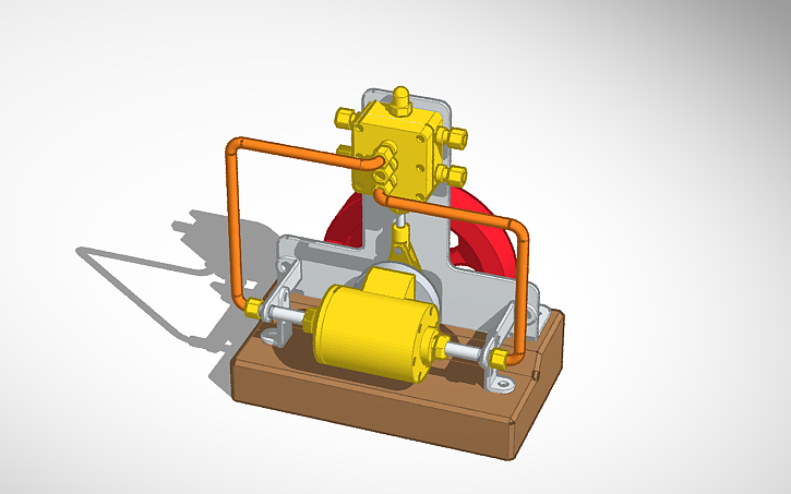 Create Steam Engine Designs 3D design experimental steam engine - Tinkercad