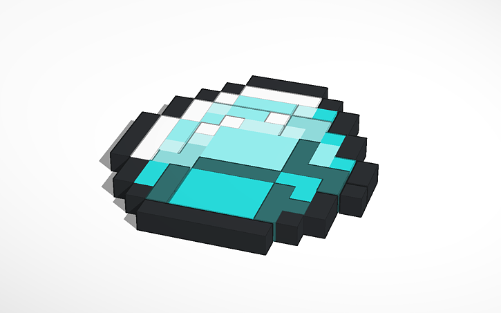 3D design Minecraft Diamond - Tinkercad