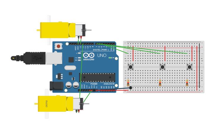 Circuit design COCHE TELEDIRIGIDO - Tinkercad