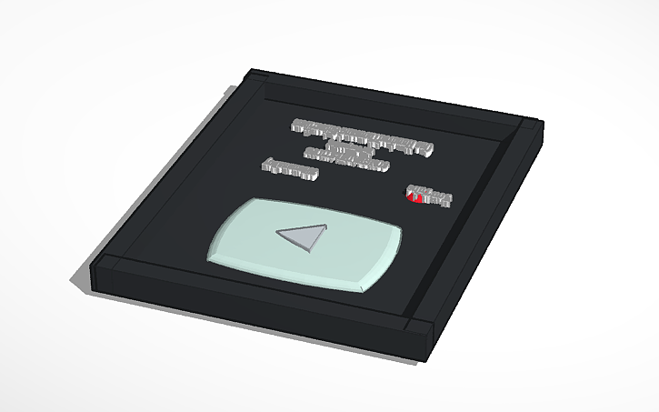 3d Design Silver Play Button Tinkercad