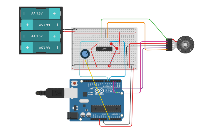 Circuit design Copy of Encoder Interrupt Pulse Counting - Tinkercad