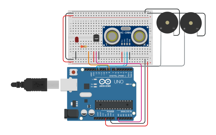 Circuit design Mini Project : Intrusion Detection System - Tinkercad