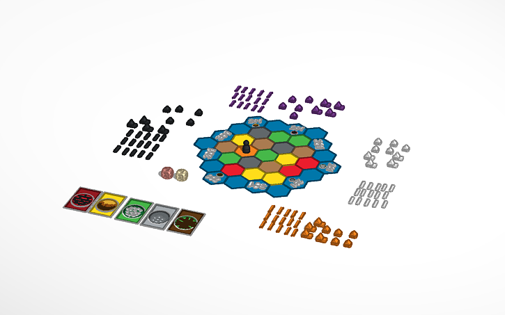 3D design Settlers of Catan - Tinkercad