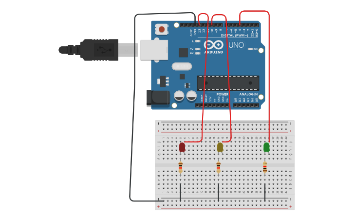 Circuit Design Arduino Traffic Light Circuit Tinkercad 2116