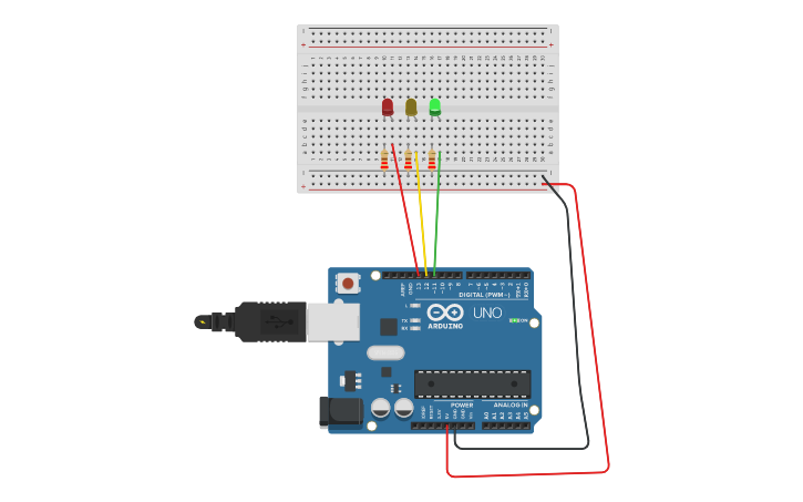 Circuit design Arduino Blinking LED Circuit - Tinkercad