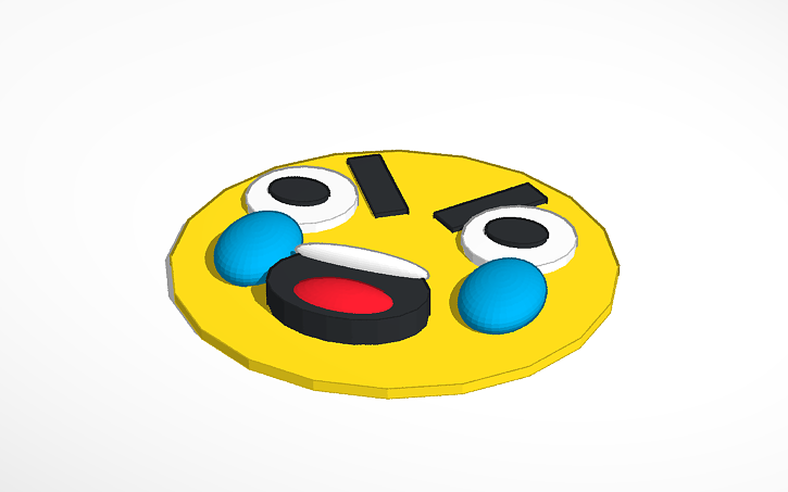 Open Eyes Laughing Crying Emoji Tinkercad Open Eyes Laughing Crying Emoji Tinkercad