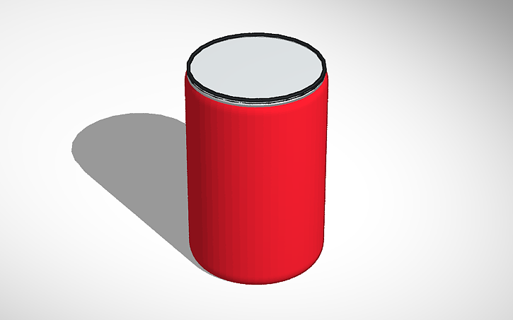 3D design Cola Tin - Tinkercad