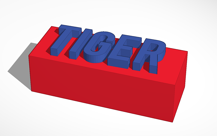 3D design tiger - Tinkercad