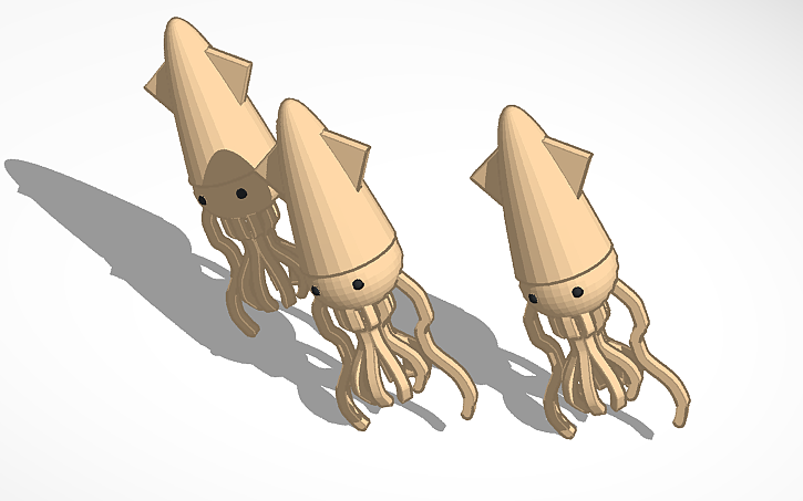 3D design squid - Tinkercad