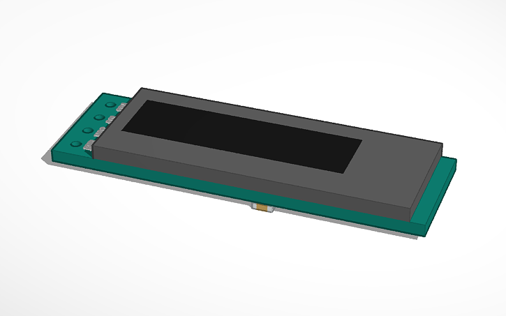 3D design OLED SSD1306 0.91'' Display - Tinkercad