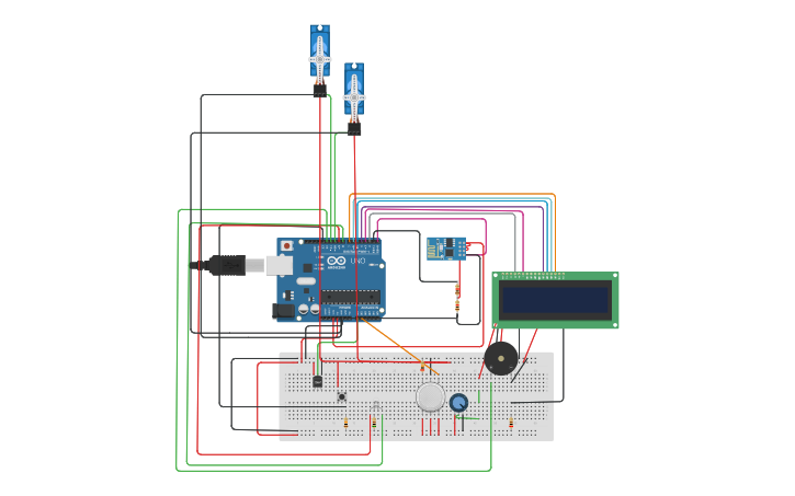 Circuit design IOT Based Factory Fire Detection and Alarm System ...
