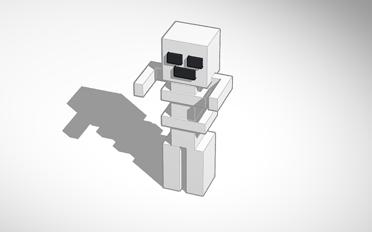 3D design Minecraft Skeleton - Tinkercad