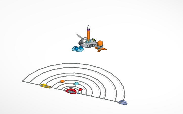 3D design ROCKET LAUNCHPAD - Tinkercad