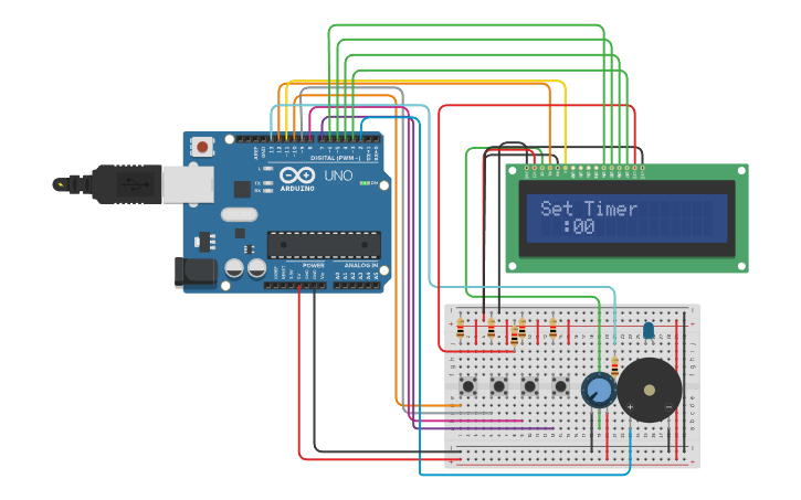 Circuit design Digital Alarm Clock - Tinkercad