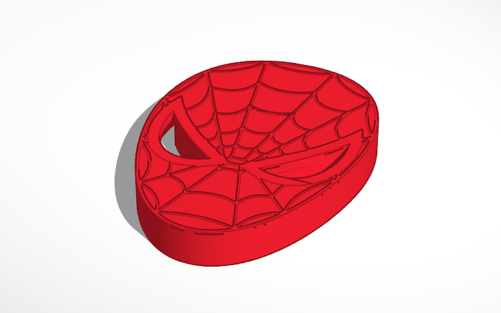 3d design spiderman sign led tinkercad