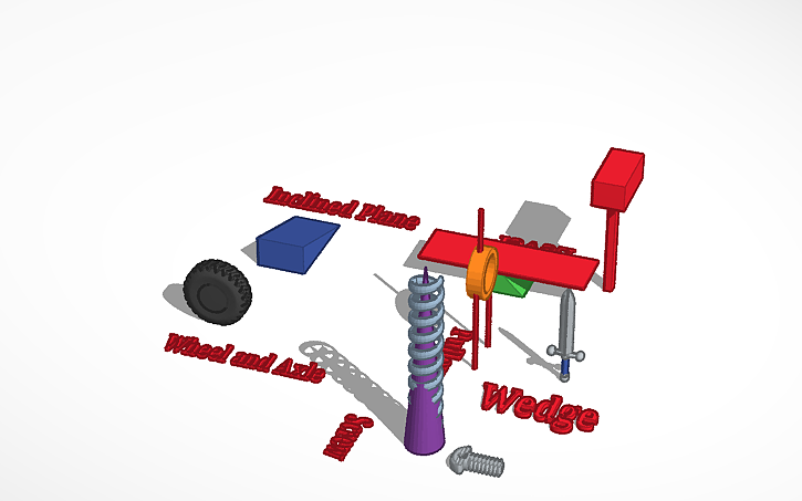 Simple Machine Design Cad 3D design 6 Simple Machine | Tinkercad