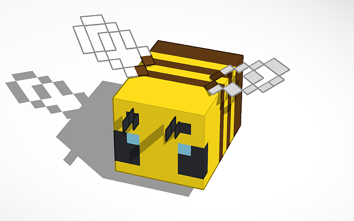 3D design Bee Minecraft - Tinkercad