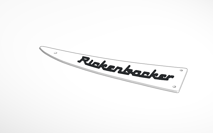 Rickenbacker Truss Rod Cover Tinkercad