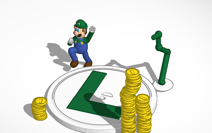 3D design luigi - Tinkercad