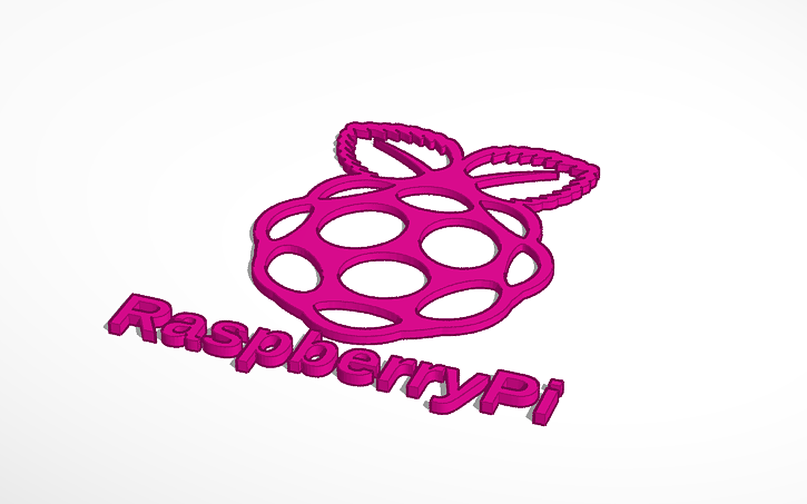 3D design Raspberry Pi logo | Tinkercad